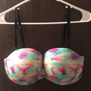 GUC tropical print push up bra